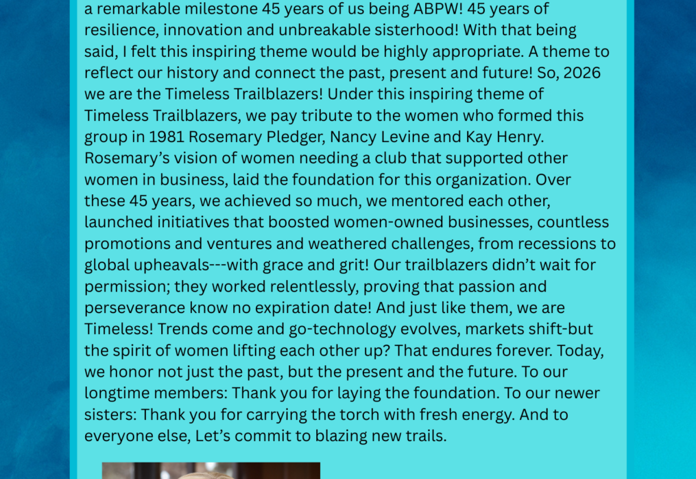 2026: First Quarter President’s Message